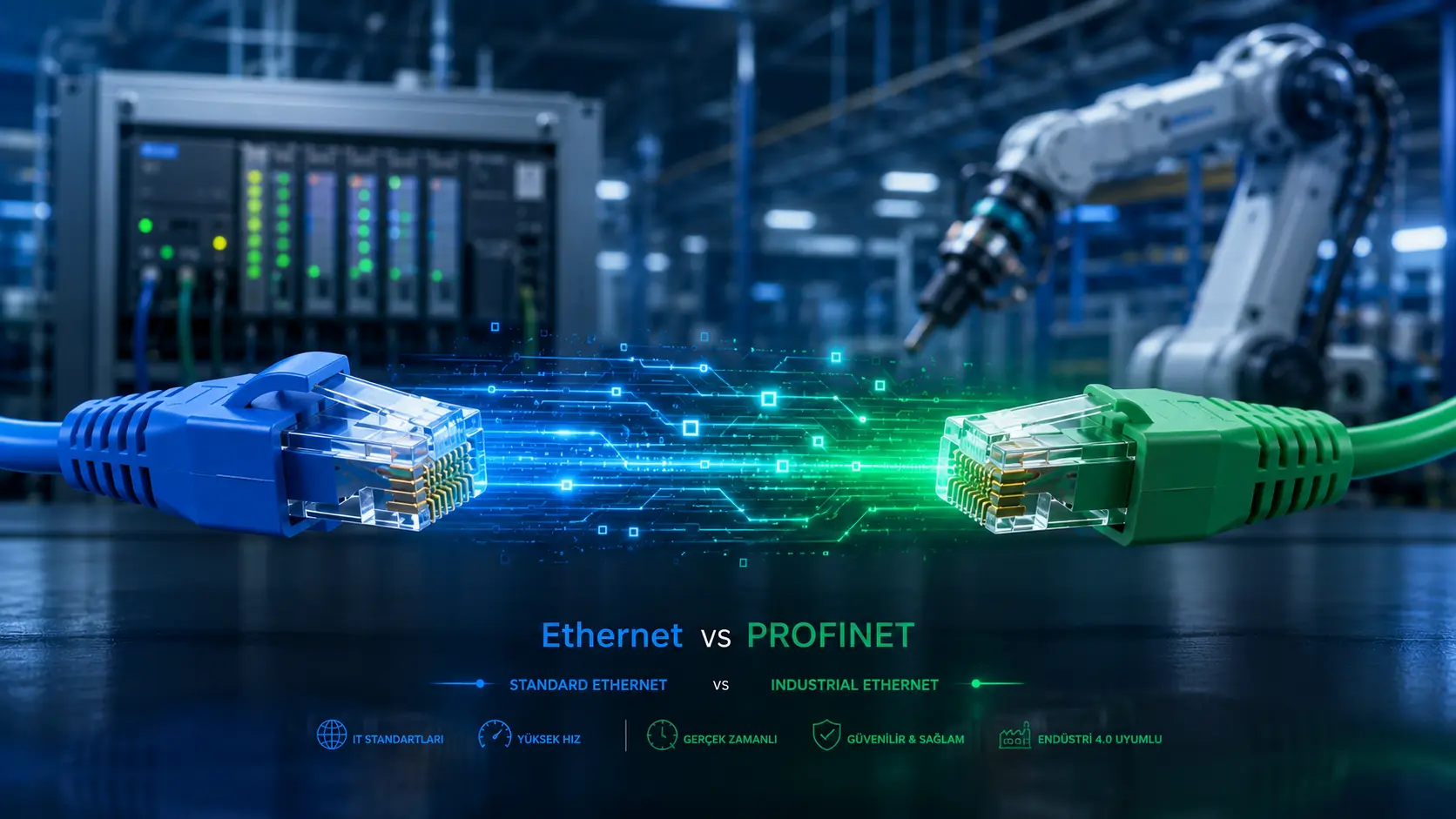 Endüstriyel haberleşme protokolleri Ethernet ve PROFINET karşılaştırması