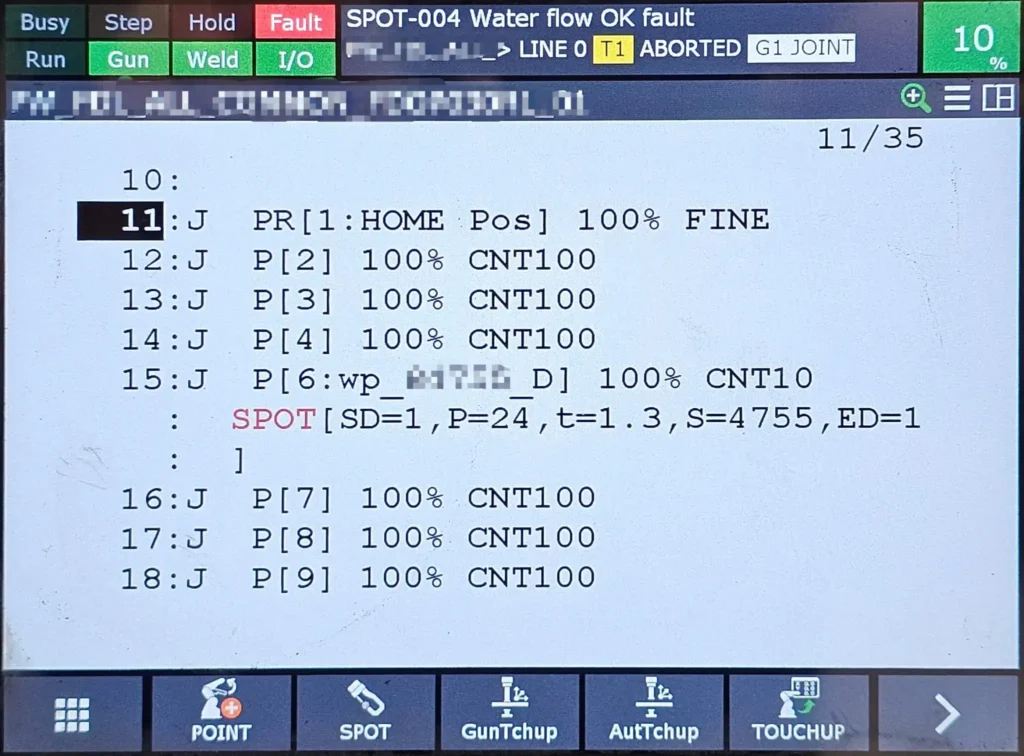 FANUC robotlarda SPOT